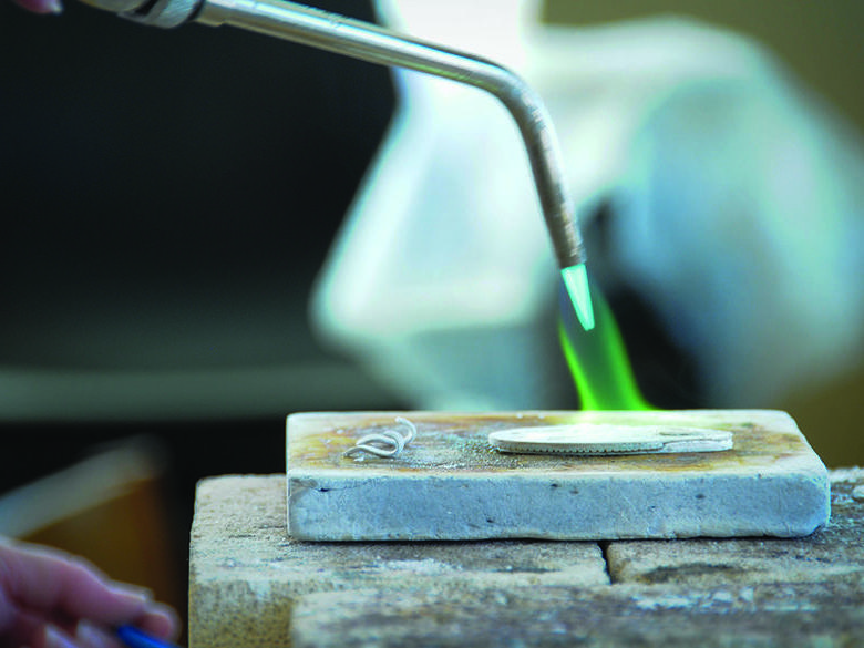 Close up of a soldering torch